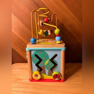 Wooden Activity Cube Bead Maze Educational Toddler Toy